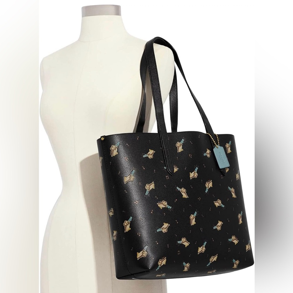 Coach party penguin print tote